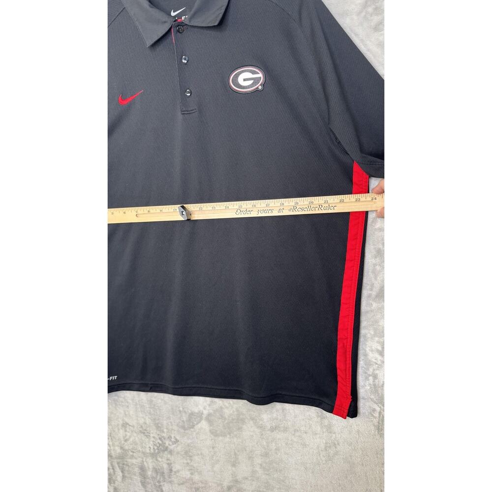 Georgia Bulldogs Shirt Mens XL Black Nike Dri Fit Polo Football Short Sleeve - Picture 6 of 9